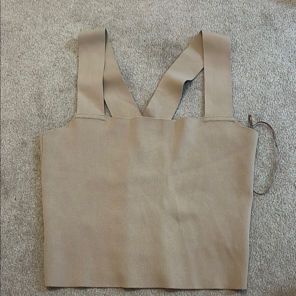 Women's Tan Sleeveless Top